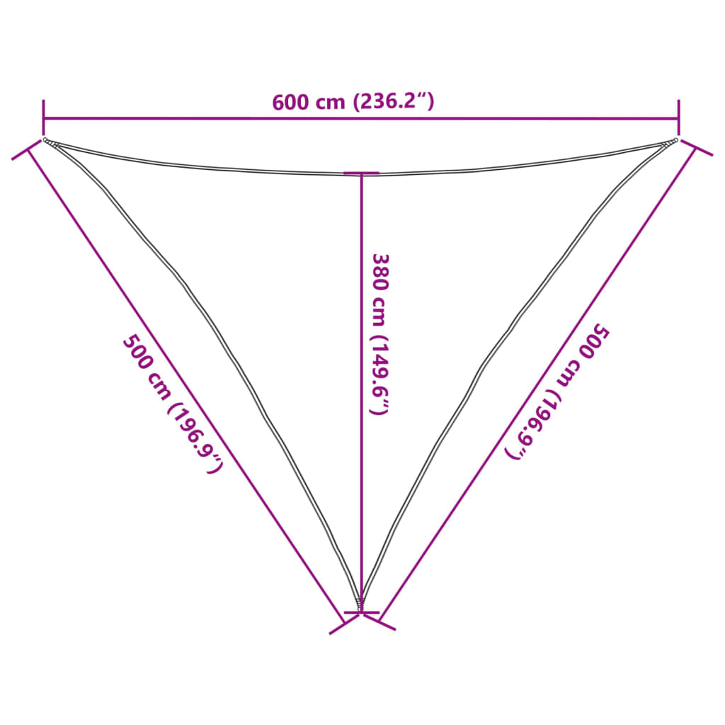 Sonnensegel 160 G/M² 5X5X6 M Hdpe Dunkelgrün