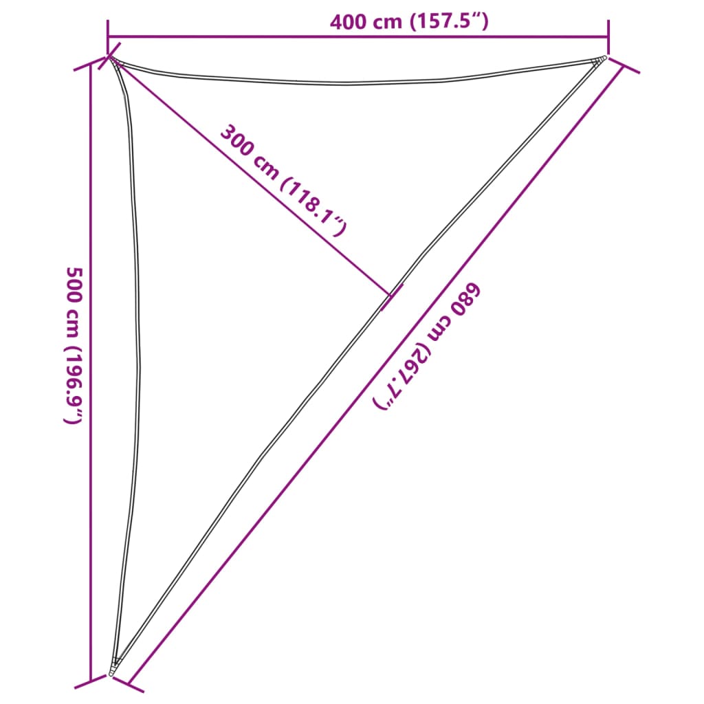 Sonnensegel 160 G/M² Dunkelgrün 4X5X6,8 M Hdpe Dunkelgrün