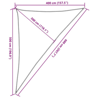 Sonnensegel 160 G/M² Dunkelgrün 4X5X6,8 M Hdpe Dunkelgrün