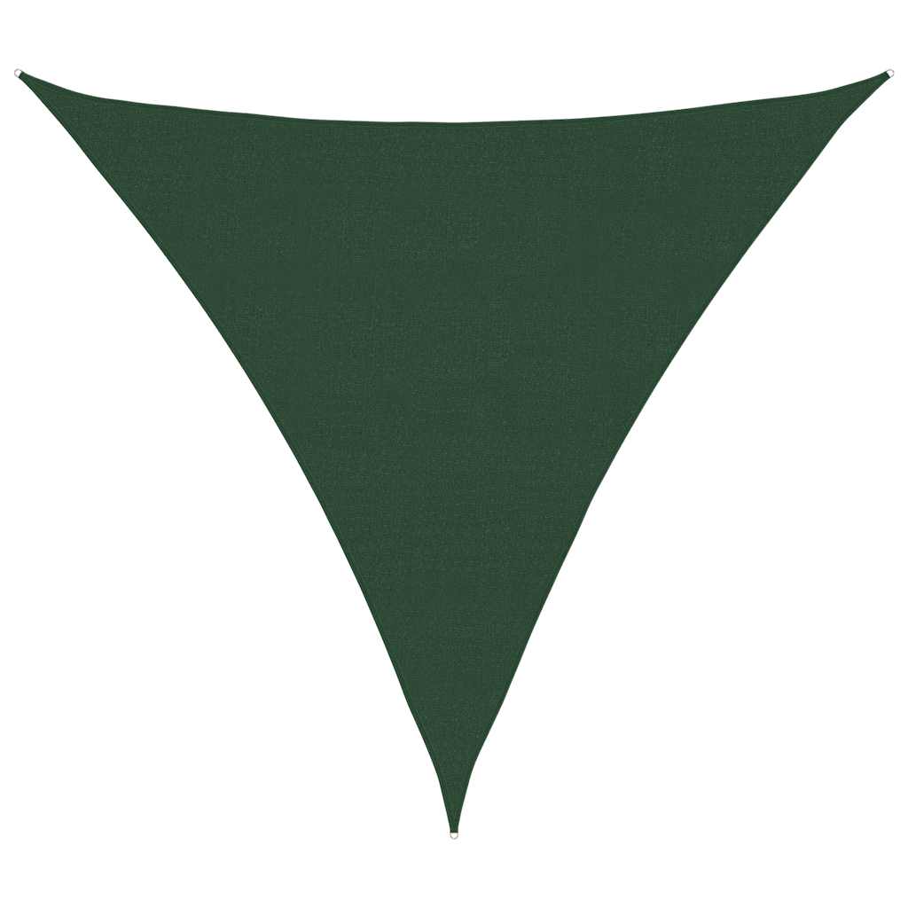 Sonnensegel 160 G/M² Dreieckig Dunkelgrün 6X6X6 M Hdpe Dunkelgrün