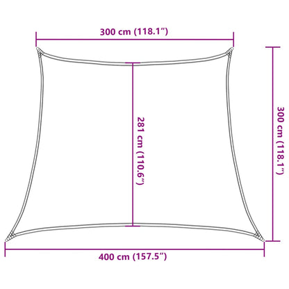 Sonnensegel 160 G/M² 3/4X3 M Hdpe