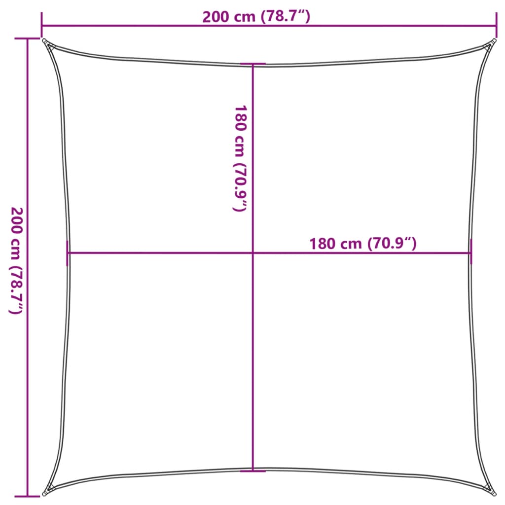 Sonnensegel 160 G/M² Hdpe Blau