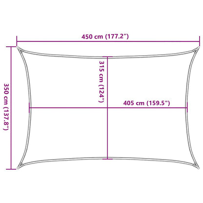 Sonnensegel 160 G/M² Rechteckig 3,5X4,5 M Hdpe Blau