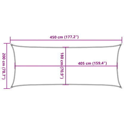 Sonnensegel 160 G/M² Rechteckig Gelb 2X4,5 M Hdpe