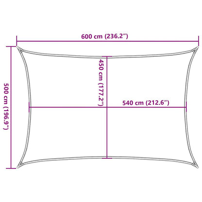Sonnensegel 160 G/M² Rechteckig Hdpe Gelb
