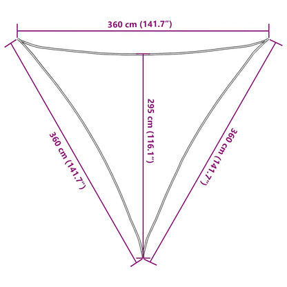 Sonnensegel 160 G/M² 3,6X3,6X3,6 M Hdpe Gelb