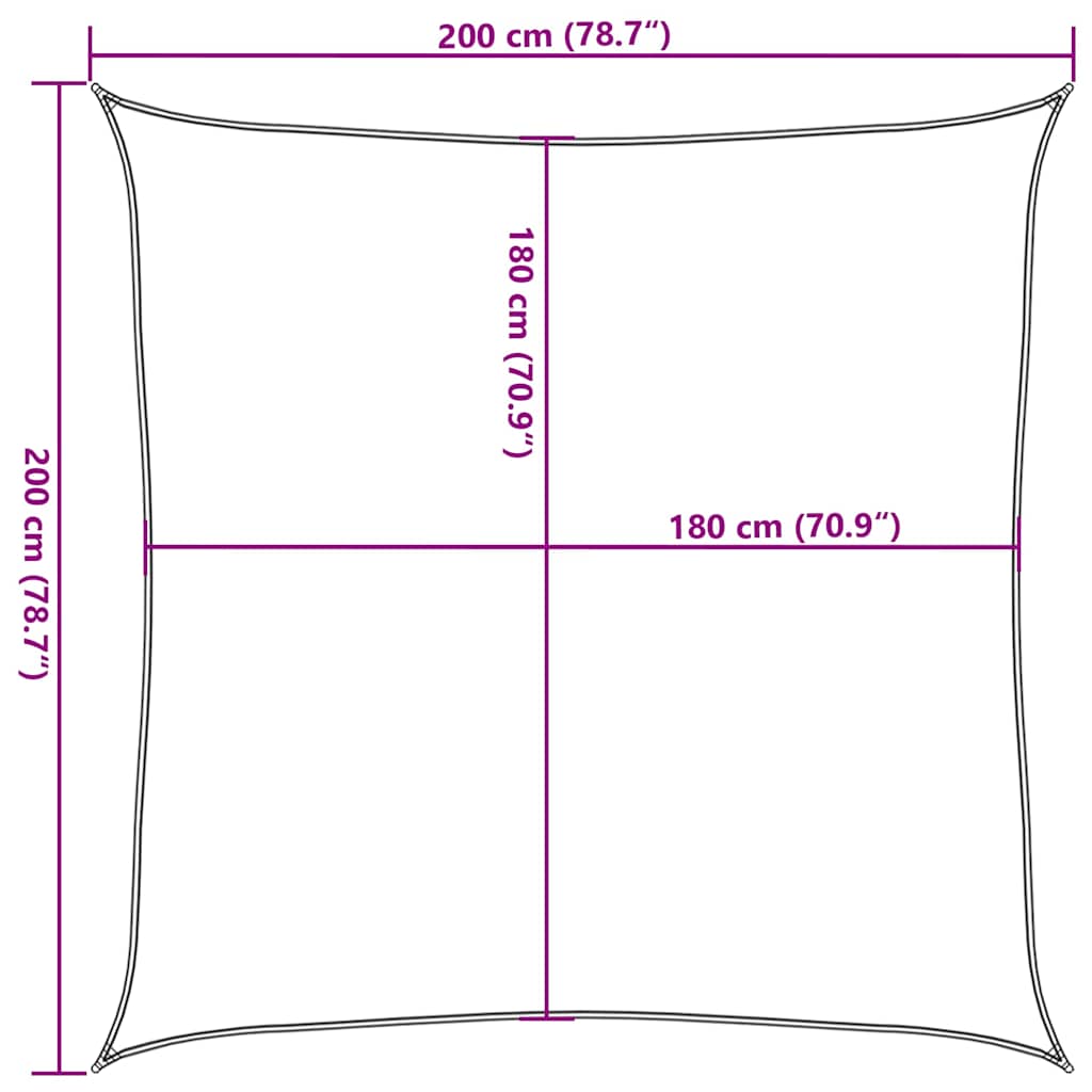 Sonnensegel 160 G/M² Hdpe Rot