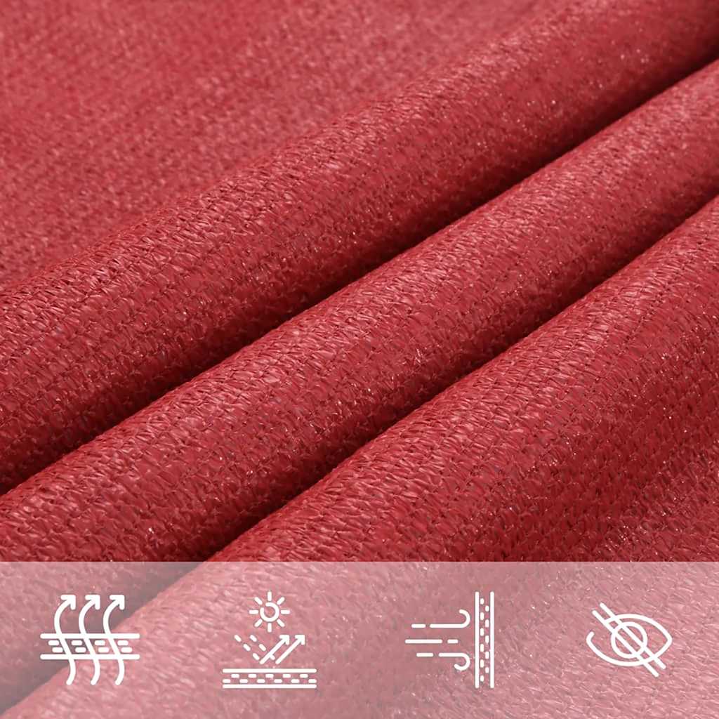Sonnensegel 160 G/M² Rot 2X3,5 M Hdpe Taupe