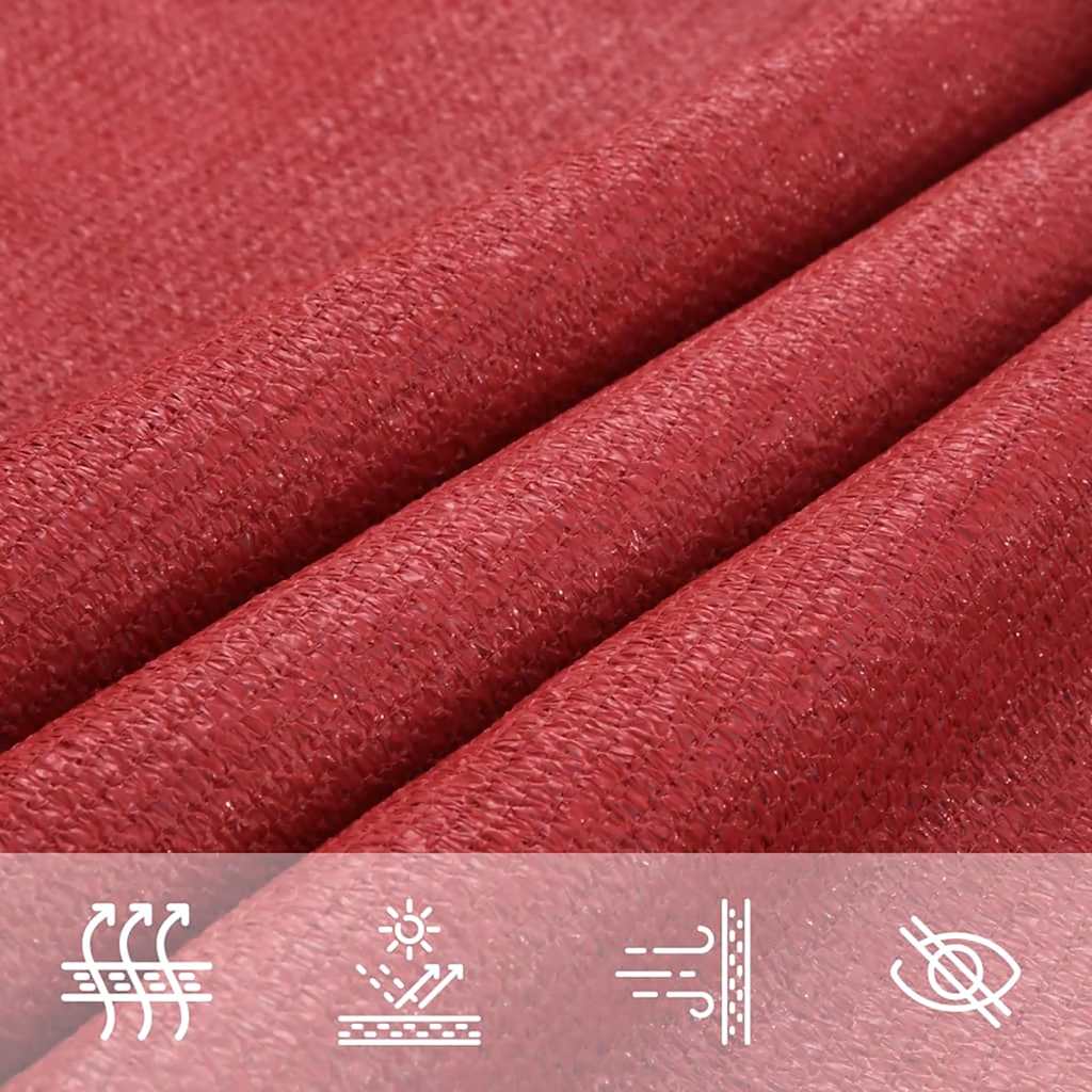 Sonnensegel 160 G/M² 2X5 M Hdpe Rot