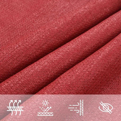 Sonnensegel 160 G/M² Rot 3,5X3,5X4,9 M Hdpe Creme