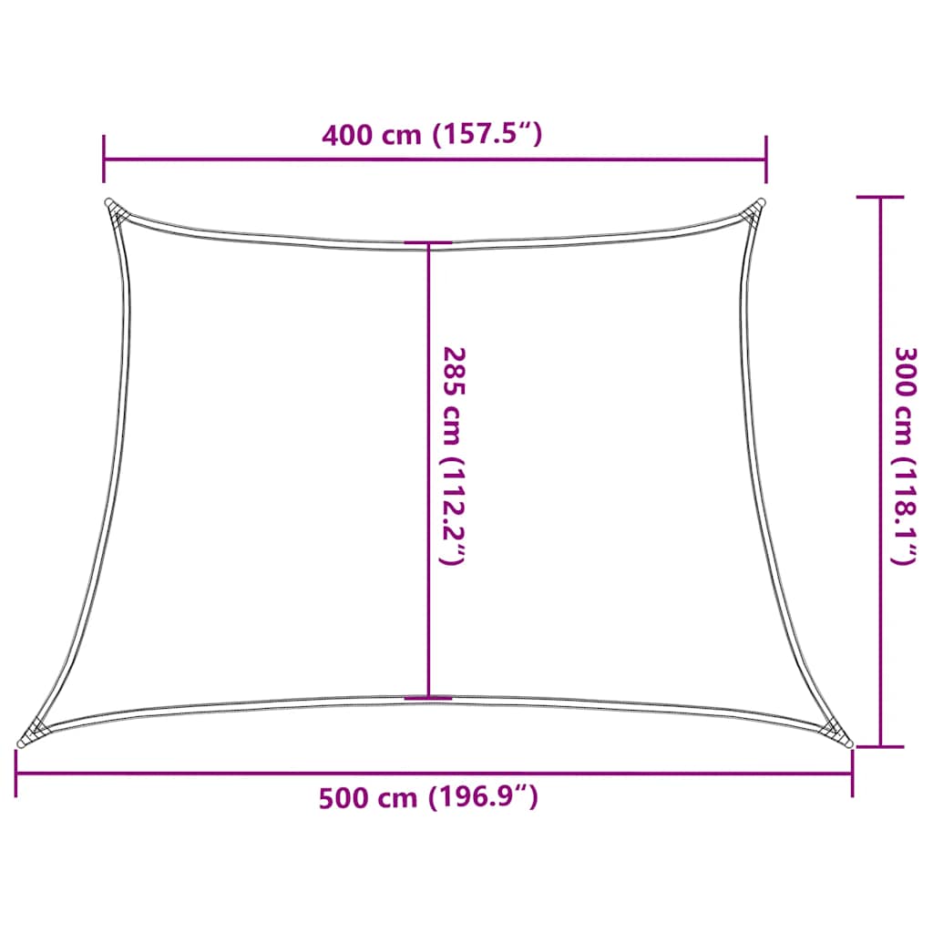 Sonnensegel 160 G/M² 4/5X3 M Hdpe