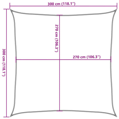 Sonnensegel 160 G/M² 3X3 M Hdpe Orange