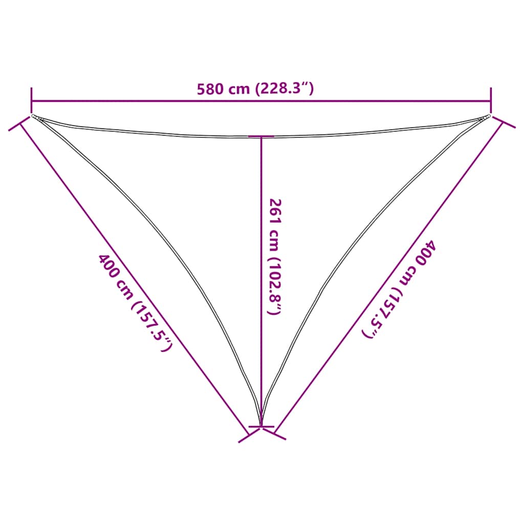 Sonnensegel 160 G/M² 4X4X5,8 M Hdpe Orange