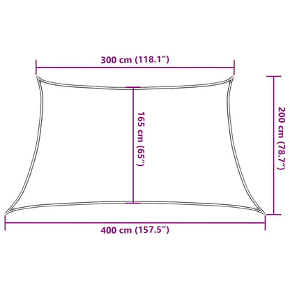 Sonnensegel 160 G/M² Trapezform 3/4X2 M Hdpe
