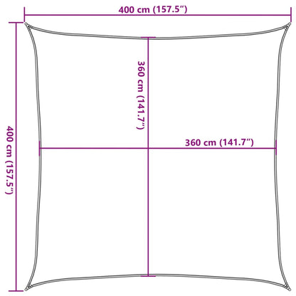Sonnensegel 160 G/M² 4X4 M Hdpe Schwarz