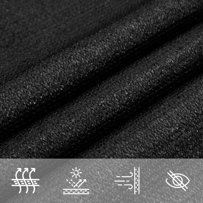 Sonnensegel 160 G/M² 2X2,5 M Hdpe Schwarz