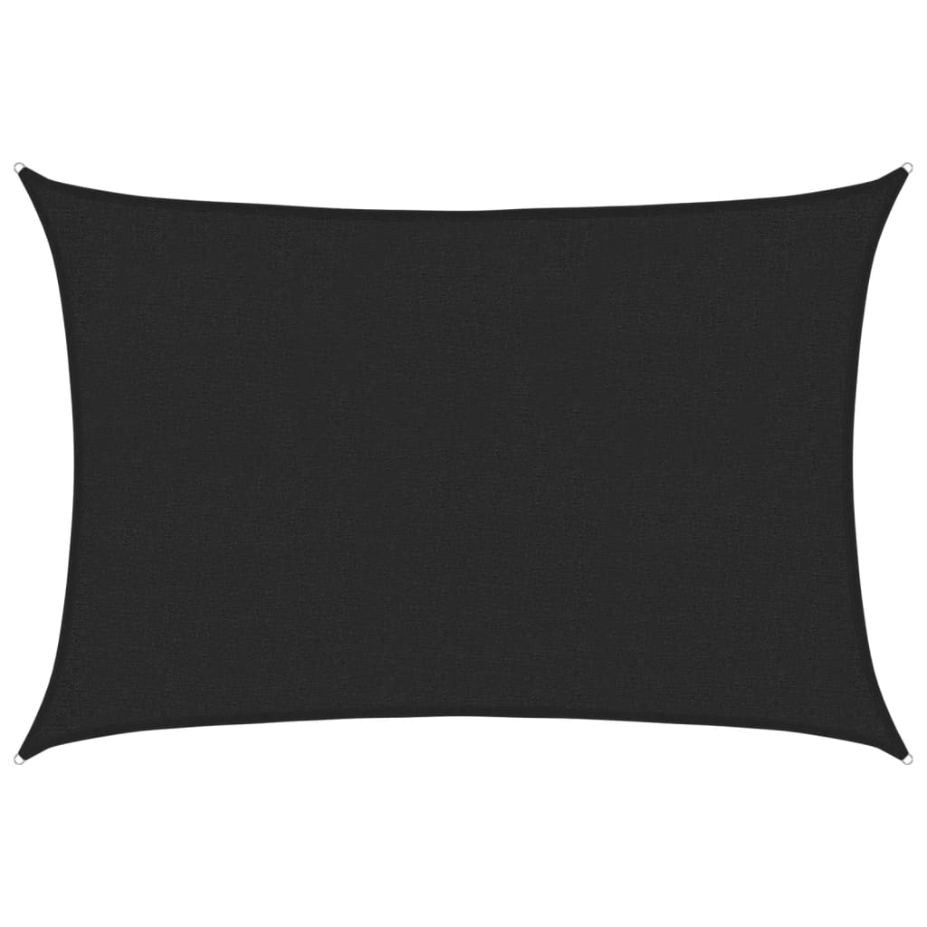 Sonnensegel 160 G/M² 2X3 M Hdpe Schwarz