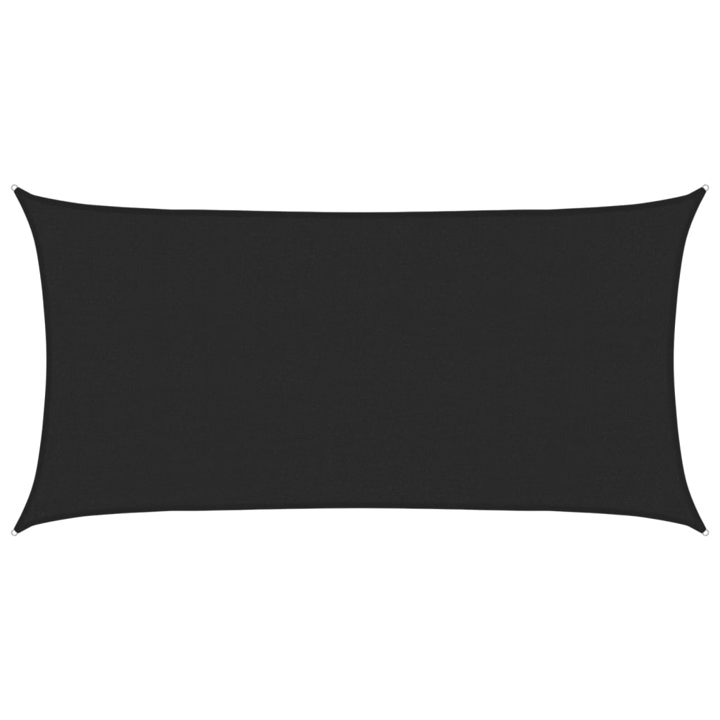 Sonnensegel 160 G/M² 2X3,5 M Hdpe Schwarz