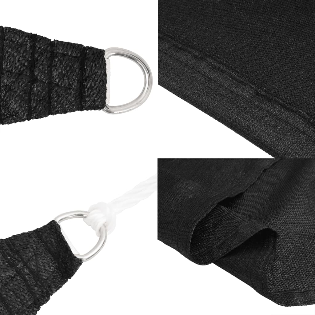 Sonnensegel 160 G/M² 2,5X3,5 M Hdpe Schwarz