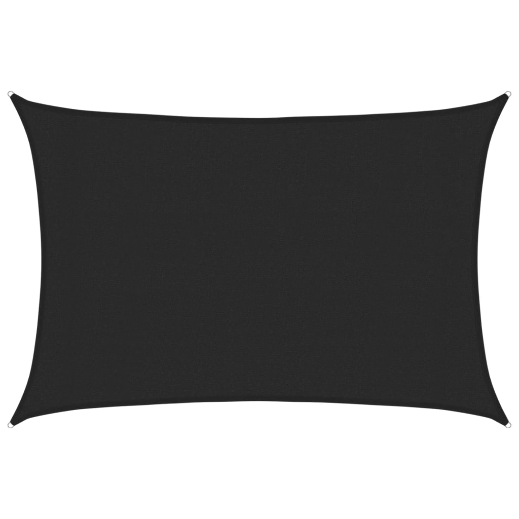 Sonnensegel 160 G/M² 3X4,5 M Hdpe Schwarz