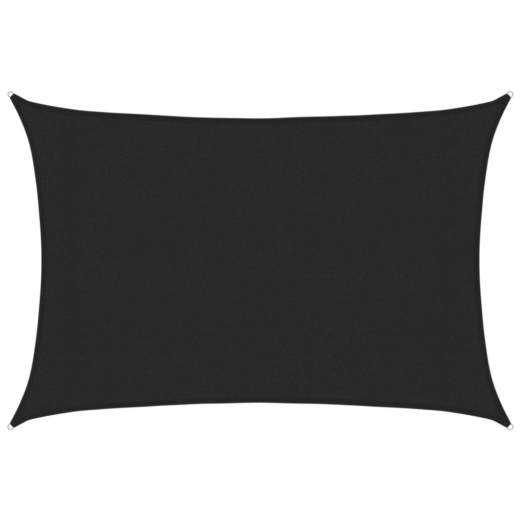 Sonnensegel 160 G/M² 3X5 M Hdpe Schwarz