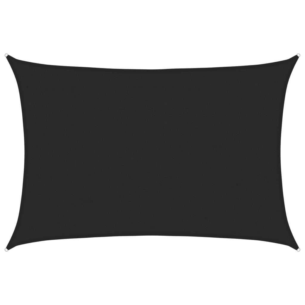 Sonnensegel 160 G/M² 4X6 M Hdpe Schwarz