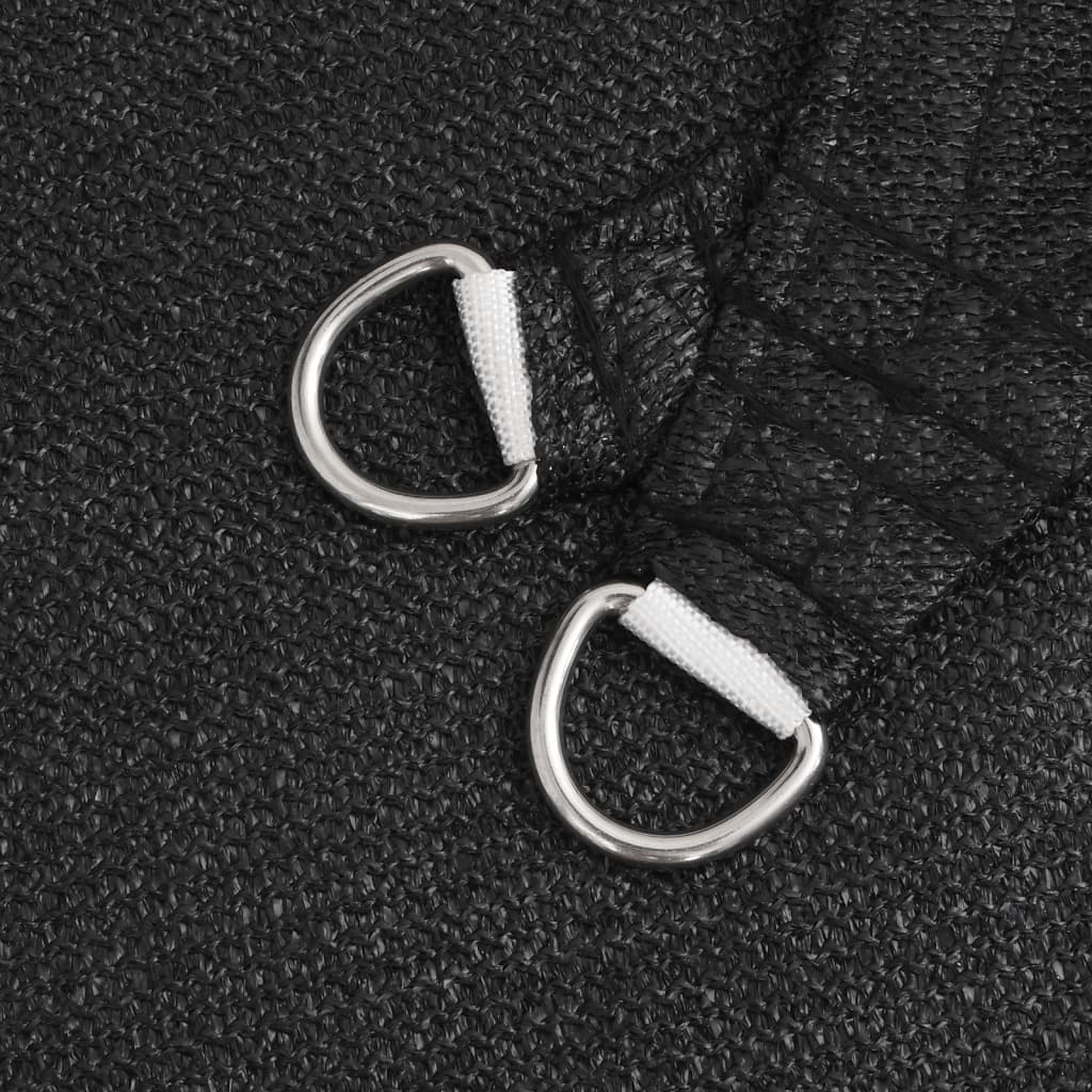 Sonnensegel 160 G/M² 5X7 M Hdpe Schwarz
