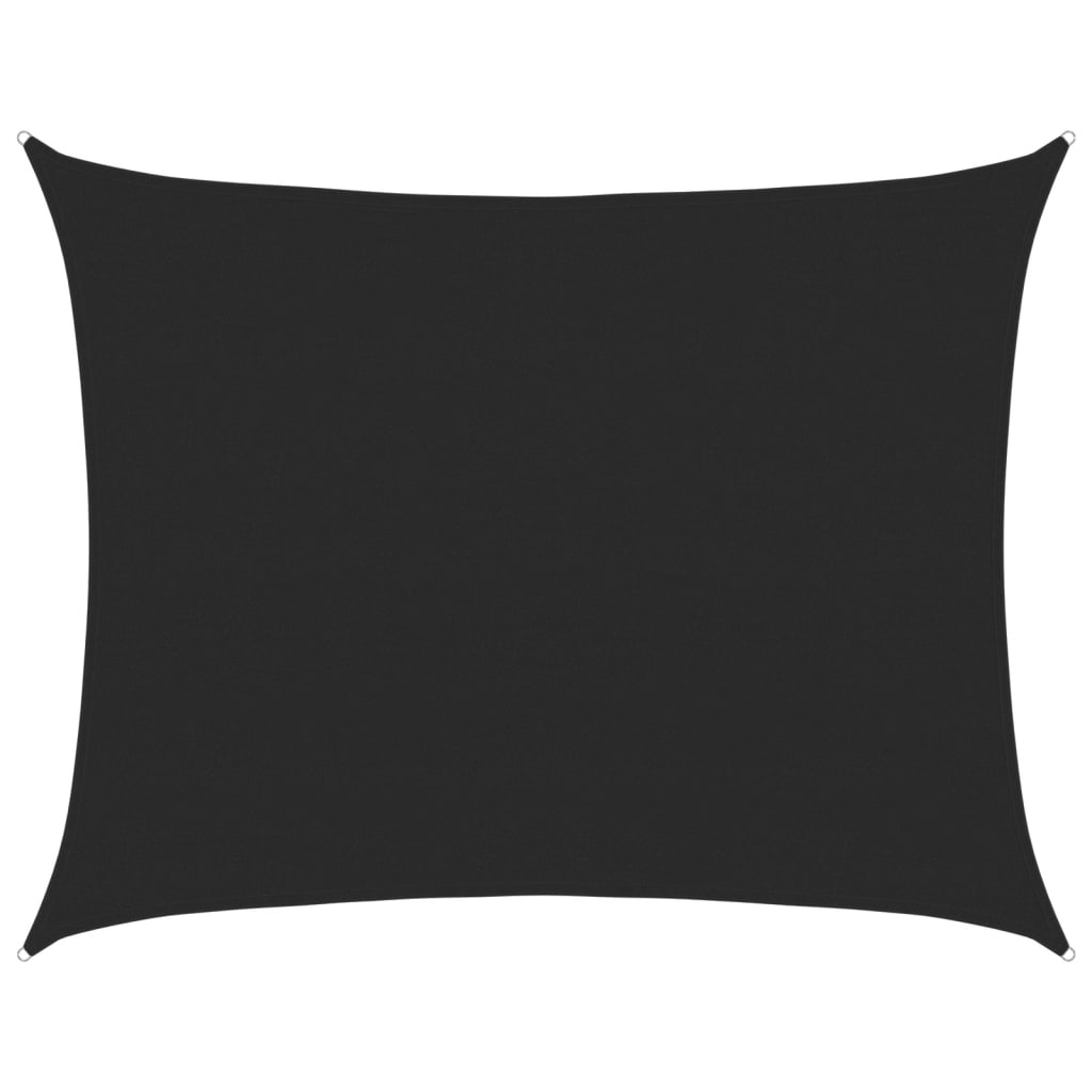 Sonnensegel 160 G/M² Rechteckig 6X8 M Hdpe Schwarz