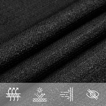 Sonnensegel 160 G/M² Dreieckig 3X4X4 M Hdpe Schwarz
