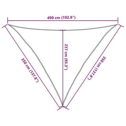 Sonnensegel 160 G/M² 3,5X3,5X4,9 M Hdpe Schwarz