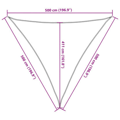 Sonnensegel 160 G/M² 5X5X5 M Hdpe Schwarz