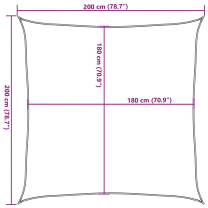 Sonnensegel 160 G/M² Braun 2X2 M Hdpe