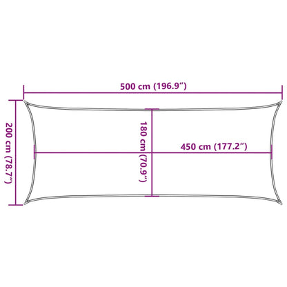 Sonnensegel 160 G/M² 2X5 M Hdpe Braun