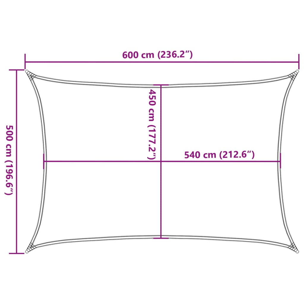 Sonnensegel 160 G/M² 5X6 M Hdpe Braun