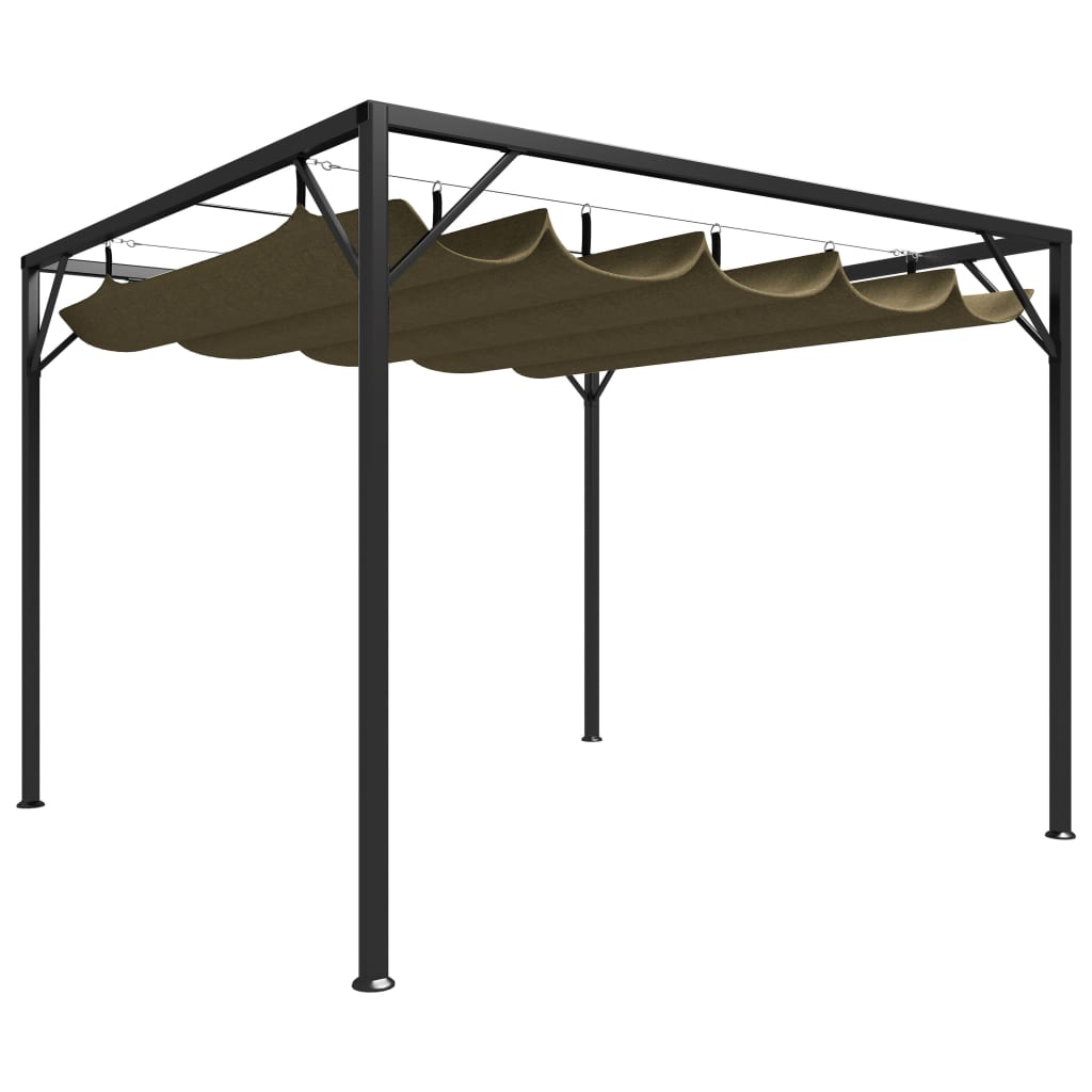 Gartenpavillon Mit Ausziehbarem Dach 3×3 M
