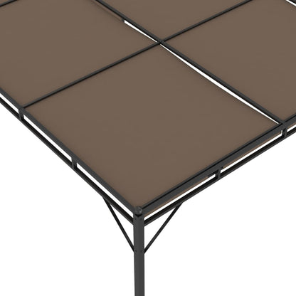 Gartenpavillon Mit Seitenvorhang 4X3X2,25 M Taupe