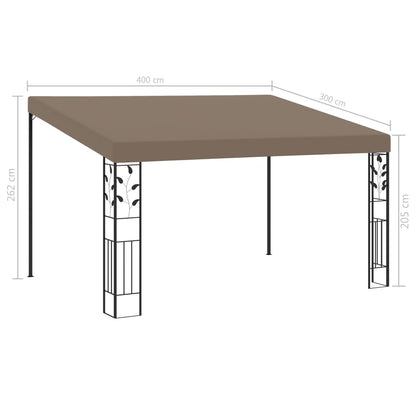 Wand-Pavillon 4X3X2,5 M Taupe