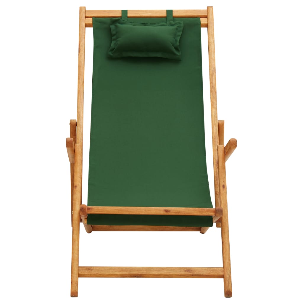 Strandstuhl Klappbar Massivholz Eukalyptus Und Stoff