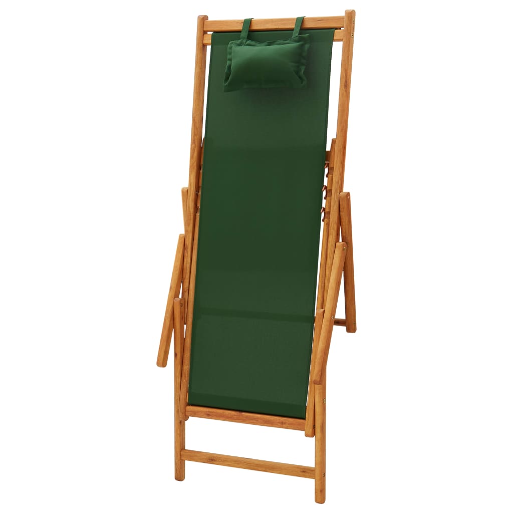 Strandstuhl Klappbar Massivholz Eukalyptus Und Stoff