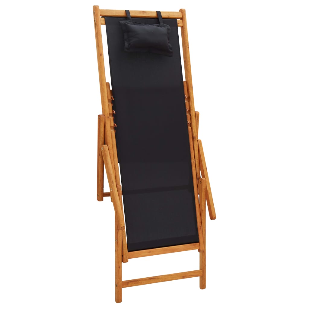 Strandstuhl Klappbar Massivholz Eukalyptus Und Stoff