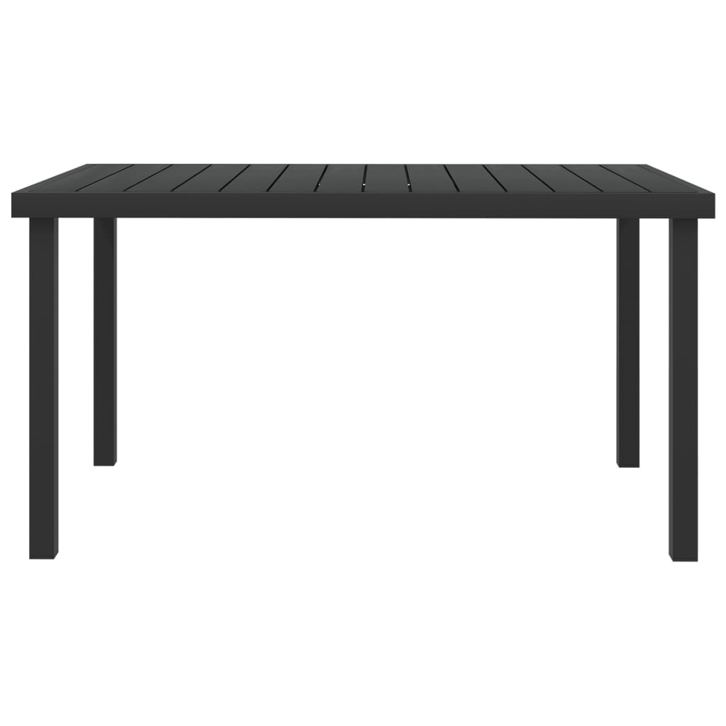 Gartentisch 140X90X74 Cm Aluminium Und Wpc