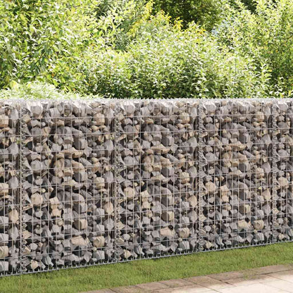 Gabionenwand Mit Abdeckung Verzinkter Stahl