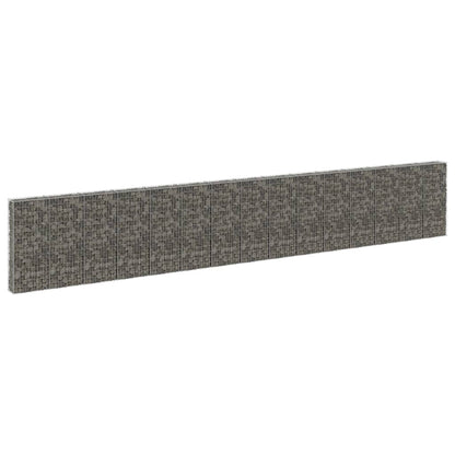 Gabionenwand Mit Abdeckung Verzinkter Stahl
