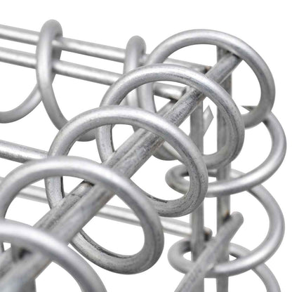 Gabionenwand Mit Abdeckung Verzinkter Stahl