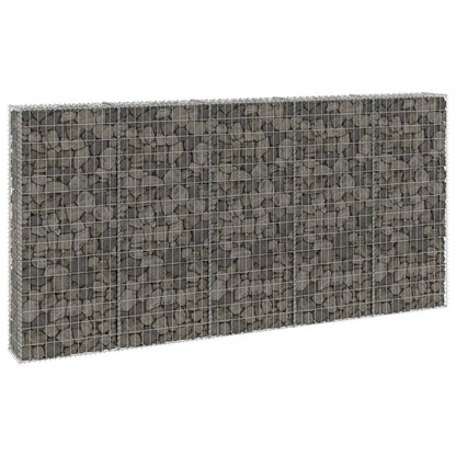 Gabionenwand Mit Abdeckung Verzinkter Stahl