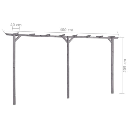 Garten-Pergola Grau Imprägniertes Kiefernholz
