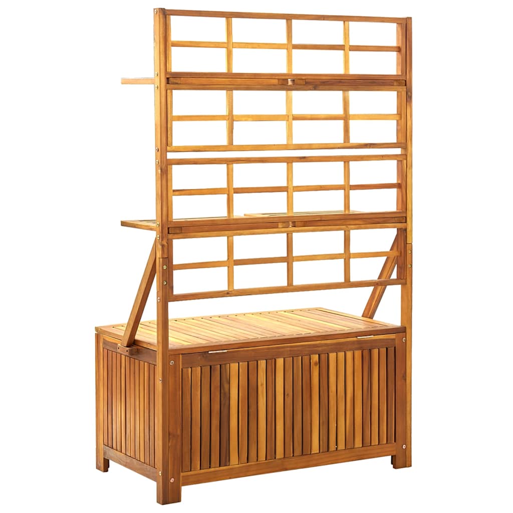Aufbewahrungstruhe Mit Rankgitter 99X55X160Cm Massivholz Akazie