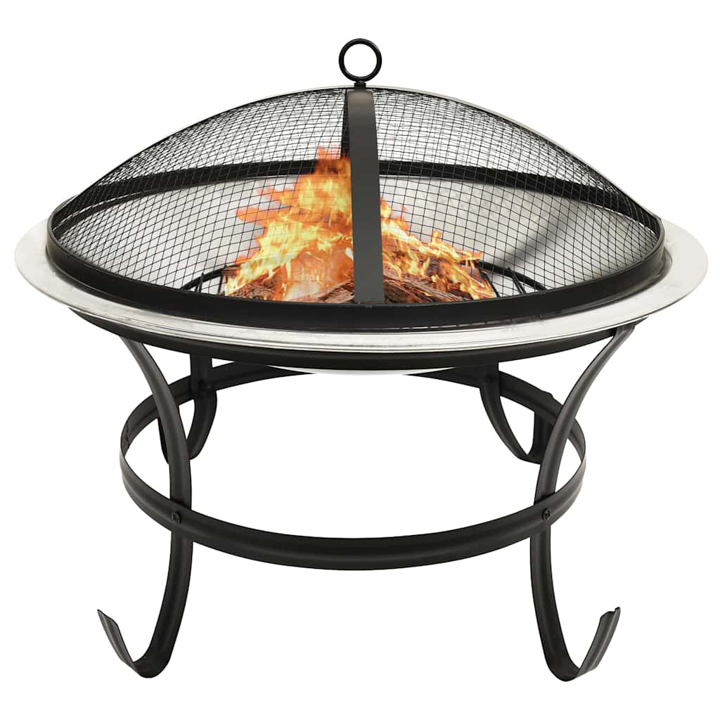 2-In-1 Feuerschale Und Grill Mit Schürhaken 56X56X49 Cm Stahl
