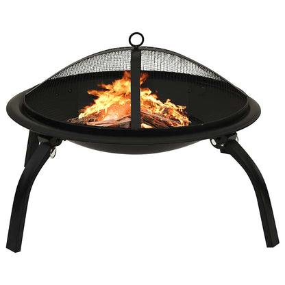 2In1 Feuerschale Und Grill Mit Schürhaken 56X56X49 Cm Edelstahl