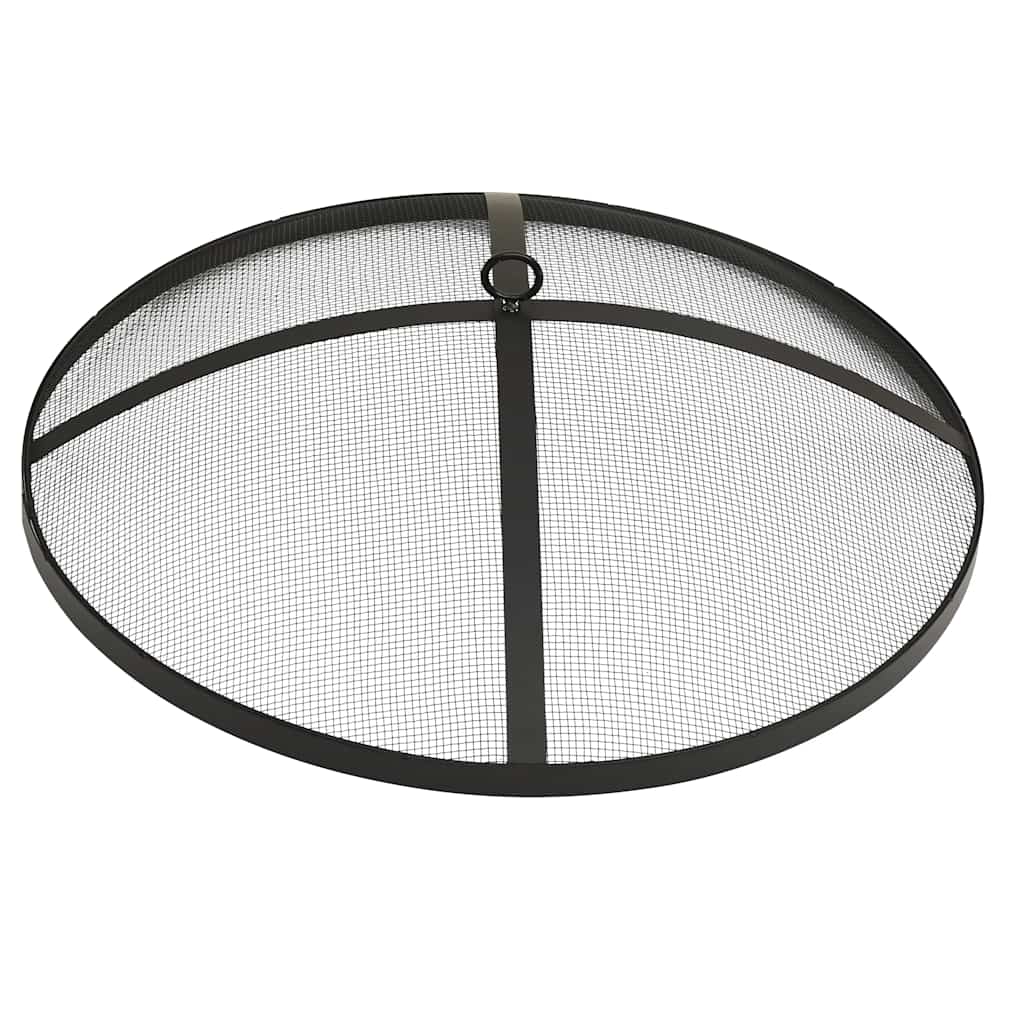 2In1 Feuerschale Und Grill Mit Schürhaken 59X59X60 Cm Edelstahl Braun